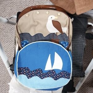 Mystic Seaport Museum Store Interchangeable Seagull and Sailboat Themed Purses